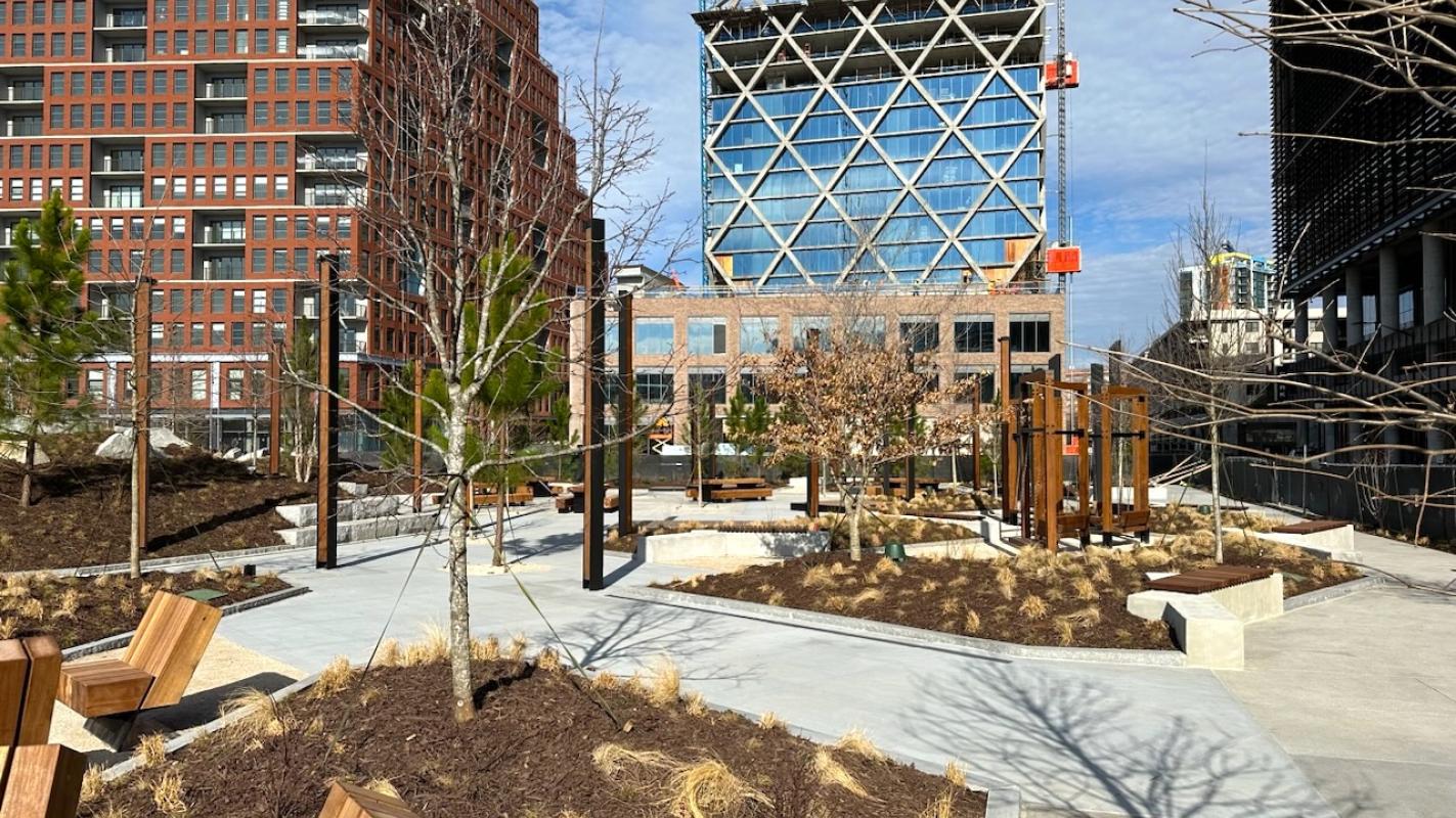 Photos: Main plaza at New City's Fourth Ward project